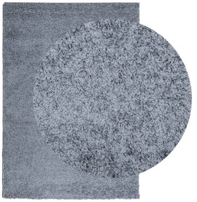 PAMPLONA kék magas szálú bolyhos modern szőnyeg 120 x 170 cm