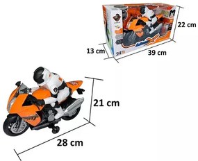 28 Cm RC Távirányítós Motorkerékpár 2,4 GHz-es távirányítóval Moto X Motor