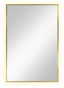 Baltica Design Tiny Border Straight tükör 60x90 cm négyszögletes világítással arany 5904107904689