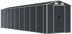 vidaXL antracitszürke horganyzott acél kerti fészer 191 x 810 x 198 cm
