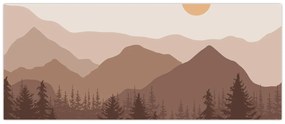 Kép - Barna hegyek N⁰1 (120x50 cm)
