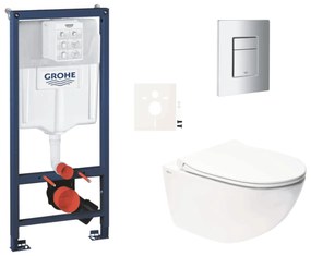 Függő WC szett világos falakhoz / falra szerelhető Swiss Aqua Technologies Infinitio SIKOGRSIN11SCP00