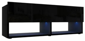 IZUMI magasfényű fekete TV szekrény, 105 BL