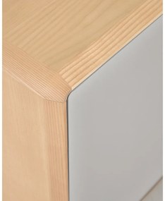 Szürke-natúr színű éjjeliszekrény Anielle – Kave Home