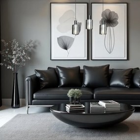 Csillár zsinóron ARCADIA 3xE27/60W/230V fekete/füstös