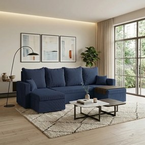 DIZY-U ággyá alakítható sarokkanapé Sötétkék