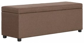 barna poliészter pad tárolórekesszel 116 cm