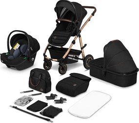 Lionelo - 3 az 1-ben kombinált babakocsi AMBER Black Onyx