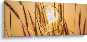 Kép - Füvek a napon (órával) (90x30 cm)