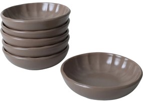 Laguna kerámia tálkészlet, 6 db 12 cm barna