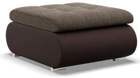 Tokio puff, fonott + műbőr, barna