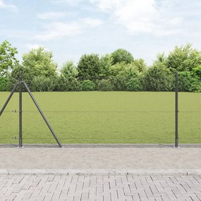 Hegesztett huzal kerítés 13 felfogó oszloppal Szürke 1x50 m Acél