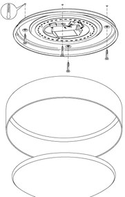 Eglo 96539 - LED Dimmelhető mennyezeti lámpa PALOMARO 1 1xLED/18W/230V