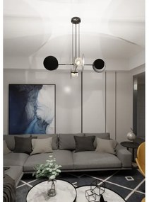 Csillár zsinóron IDEA 4xE27/15W/230V fekete