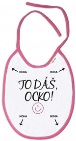 Vízálló előke Baby Nellys TE ADOD, APU! rózsaszín