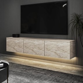 TV szekrény Neon Illuminated - Travertine