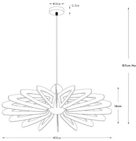 Lucide 77483/76/30 - Csillár zsinóron ZIDANE 1xE27/15W/230V barna/fekete
