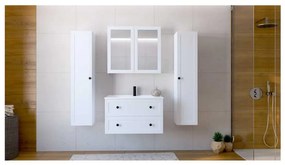 Bondi tükrös fali szekrény 80 cm, fehér