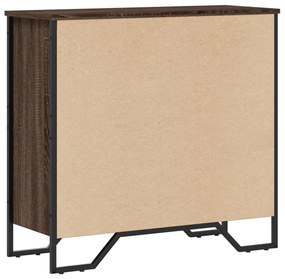 barna tölgy színű szerelt fa könyvszekrény 80 x 31 x 74,5 cm
