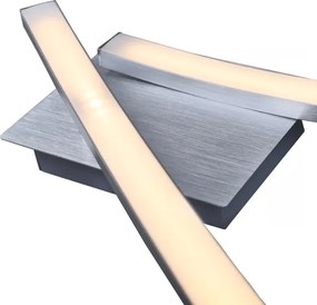 LED mennyezeti lámpa, 2 x 6 W, 230 V, 3000 K, matt króm