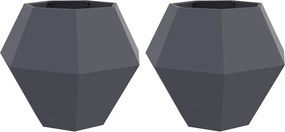 vidaXL Növénytartó 2 pcs Antracit 100 x 100 x 80 cm Acél