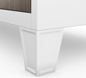 BHP szociális szekrény rekeszekkel, fehér / dió, 1360x1720x450 mm: ROBERT Eco Design
