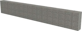 vidaXL horganyzott acél gabion fal fedéllel 900 x 50 x 150 cm