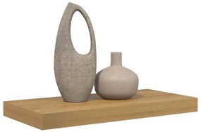 vidaXL Falpolc Falra szerelhető tárolóval Barna 50 x 23 x 4 cm Faanyag