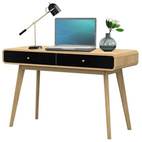 Íróasztal tölgyfa dekorral 50x120 cm Cassie - Støraa