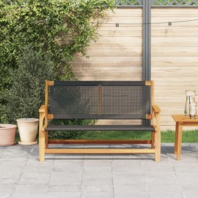 Kerti pad Fekete 122x76x73,5 cm Tömör akácfából