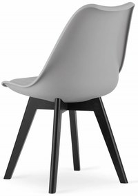 AKCIÓ Világosszürke BALI MARK szék fekete lábakkal II. osztályú