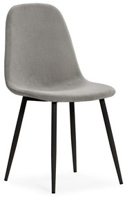 Világosszürke kárpitozott étkezőszék szett 4 db-os Minka – Marckeric