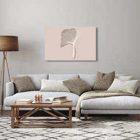 Kép - Bézs színű levelek N⁰4 (90x60 cm)