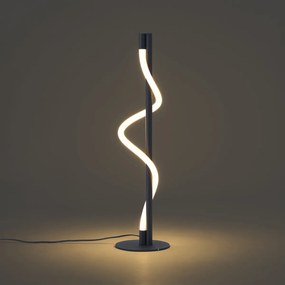 Modern fekete asztali lámpa LED-del, 3 fokozatban dimmelhető - Twirl