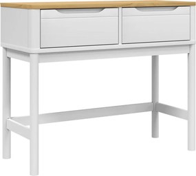vidaXL FLORO fehér tömör fenyőfa tálalóasztal 89,5 x 36,5 x 73 cm