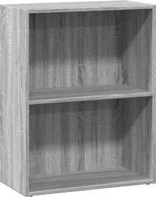 vidaXL szürke sonoma színű szerelt fa könyvespolc 60 x 30 x 77 cm