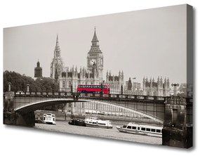 Vászonkép London Bridge, Big Ben 140x70 cm