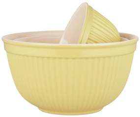 IB Laursen Sárga kerámia tálak MYNTE LEMONADE, 3 darabos készlet