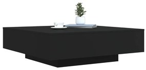 fekete dohányzóasztal LED-lámpákkal 100 x 100 x 31 cm