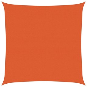 narancssárga négyzet alakú HDPE napvitorla 160 g/m² 4x4 m