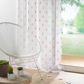 Fehér-rózsaszín átlátszó függöny 140x240 cm Geokid – douceur d'intérieur