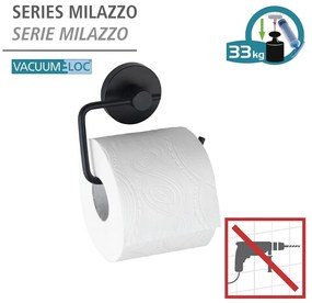 Vacuum-Loc® Milazzo fekete wc-papír tartó - Wenko