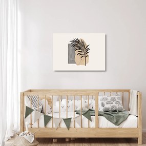 Üveg kép - Absztrakció trópusi levelekkel N⁰3 (70x50 cm)