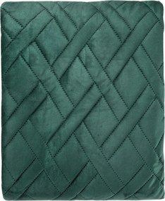 Tuala bársony ágytakaró foltvarrással zöld 200x220 cm Homla