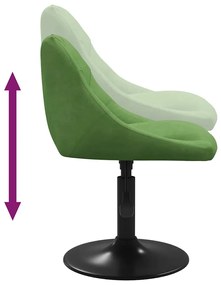 4 db világoszöld bársony forgó étkezőszék