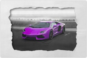 Poszter 60x40 Rózsaszín sportautó