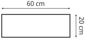 Bársony kárpitozott panel - Téglalap - 60x20cm Szín: Tengerészkék