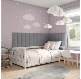 Kárpitozott panel 15 db.  Quadra 300x60 cm (világosszürke). 1052005