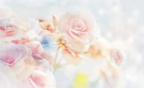 Flizelin fotótapéta Virágok Bazsarózsa Botanikus Minta Vintage 208x146 +ragasztó