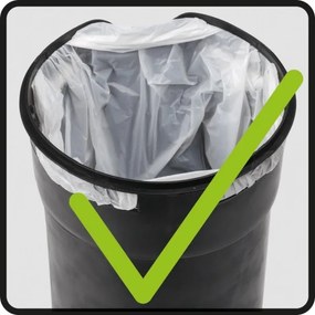 WENKO 24678100 - LEMAN kosár 21x24 cm fehér/fekete